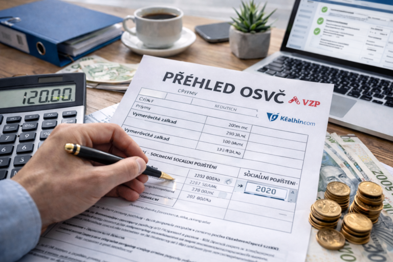 vyplnění přehledu pro zdravotní pojišťovnu formulář